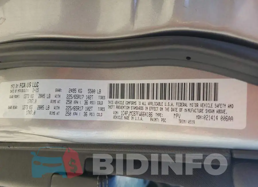 1C4PJMCB7FW664186 Photo# 12