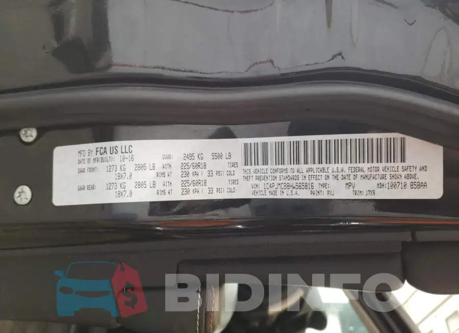 1C4PJMCB8HW565816 Photo# 13