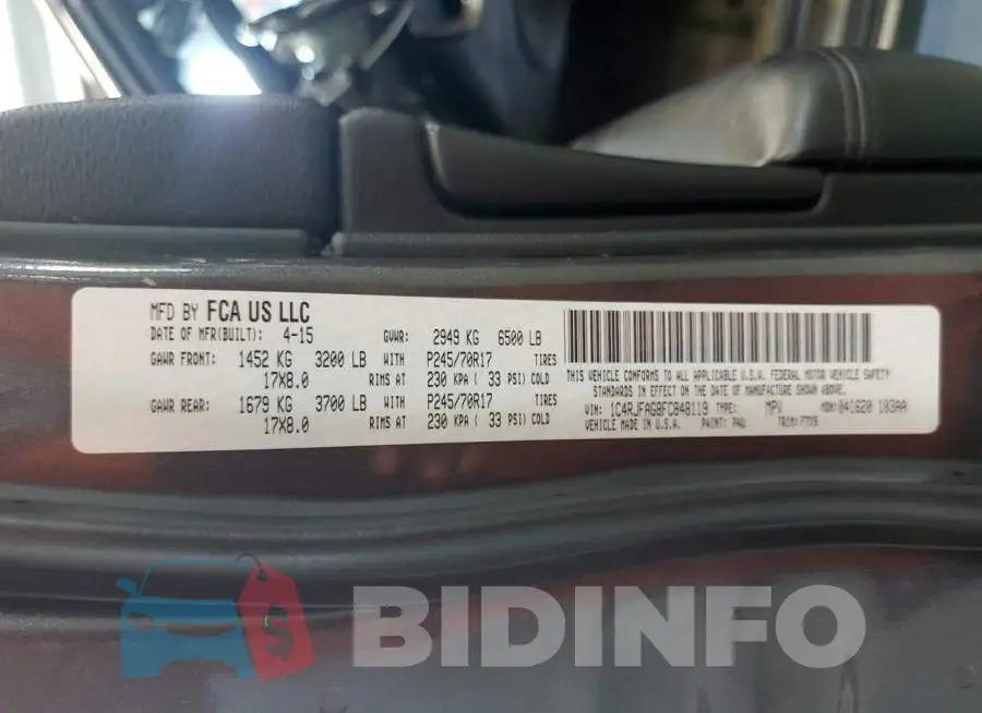 1C4RJFAG8FC848119 Photo# 13