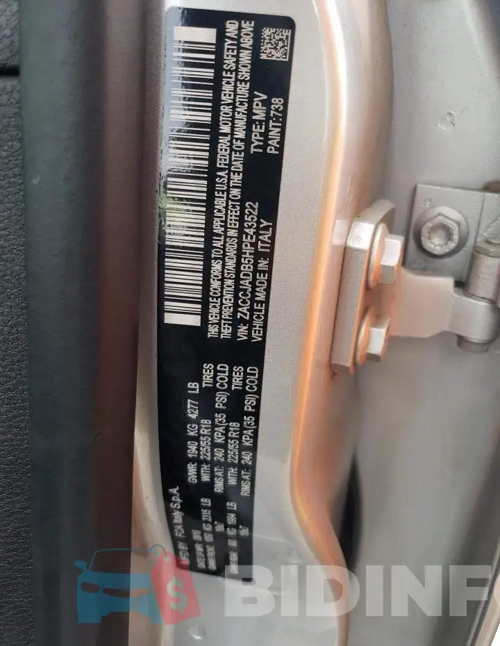 ZACCJADB5HPE43522 Photo# 13
