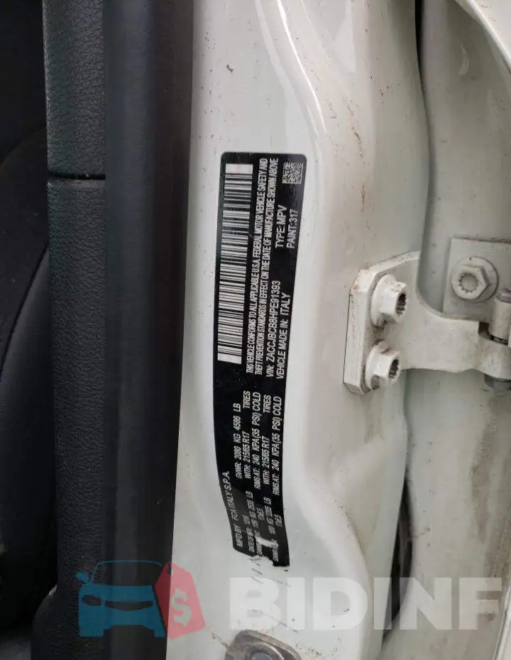 ZACCJBCB8HPE91393 Photo# 13