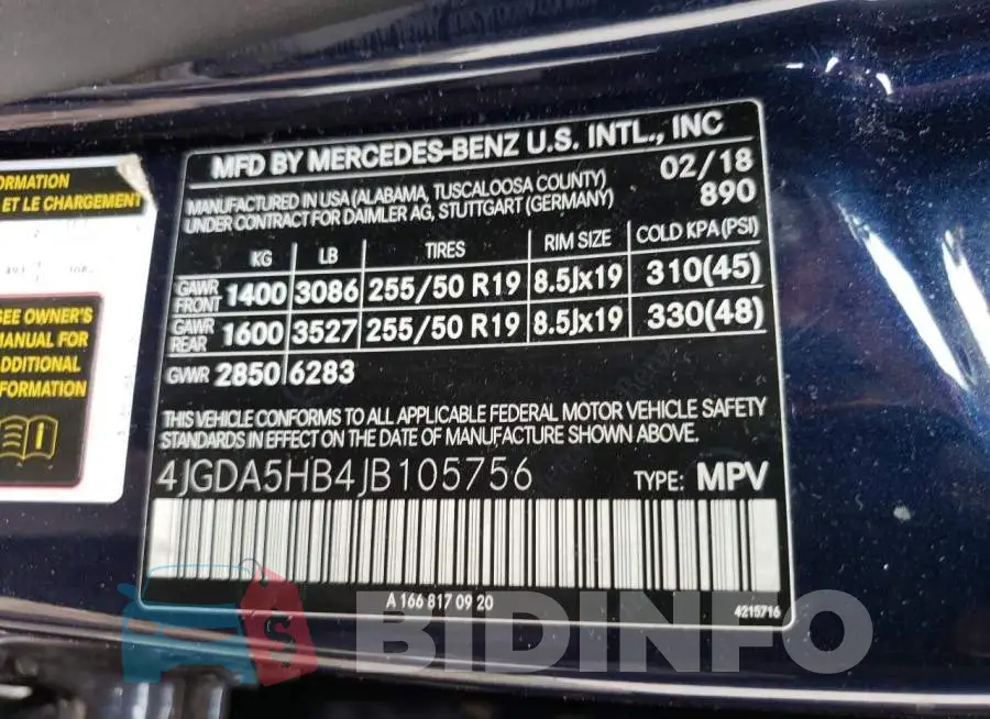 4JGDA5HB4JB105756 Photo# 13