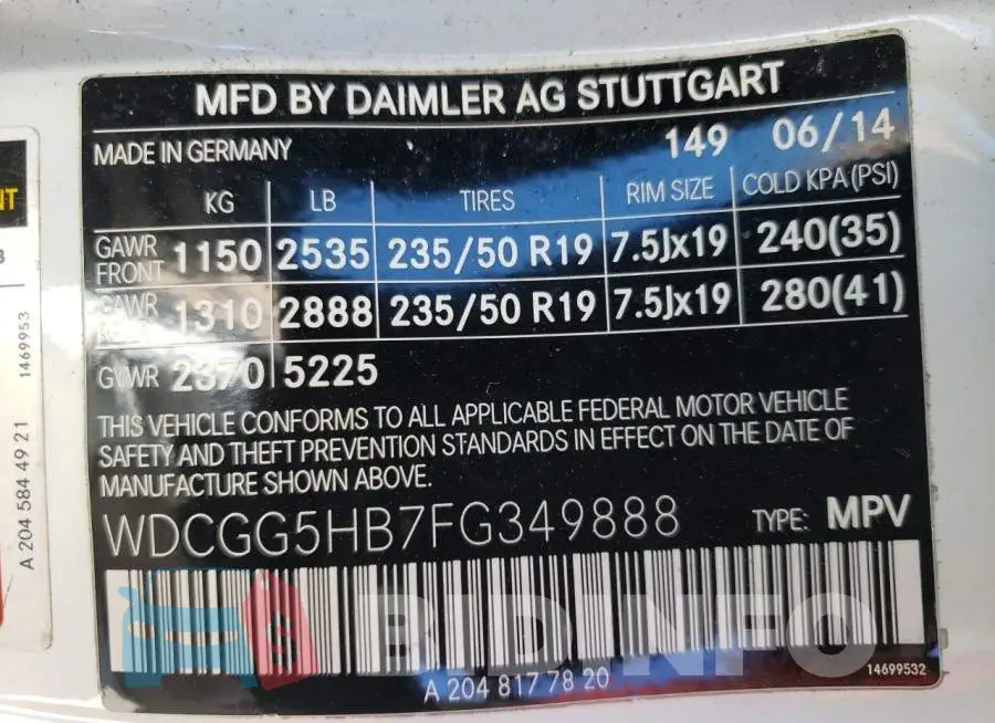 WDCGG5HB7FG349888 Photo# 13