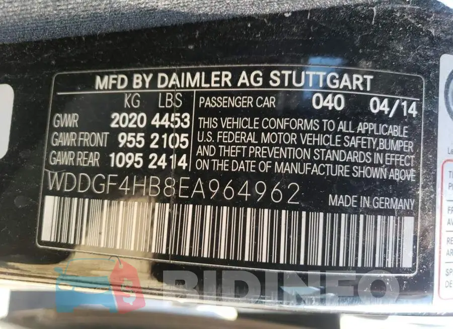 WDDGF4HB8EA964962 Photo# 12