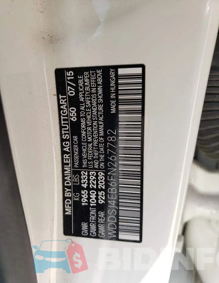 WDDSJ4EB6FN267782 Photo# 13