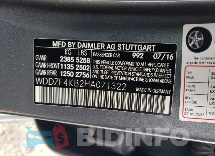 WDDZF4KB2HA071322 Photo# 12