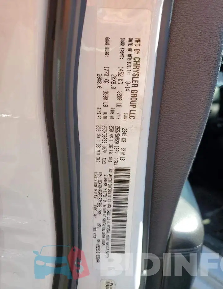 1C4RDHAG0EC974895 Photo# 14