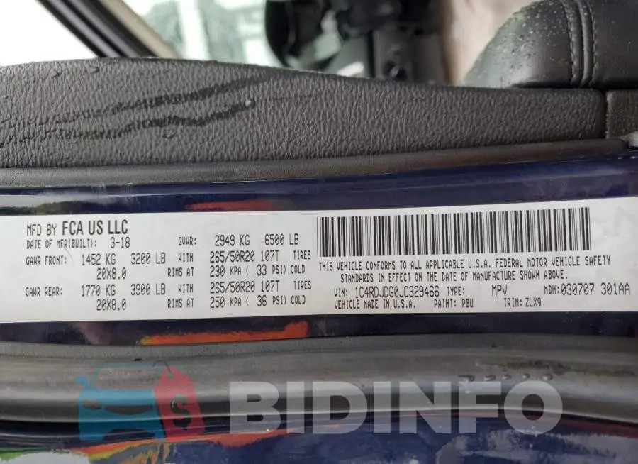 1C4RDJDG0JC329466 Photo# 13