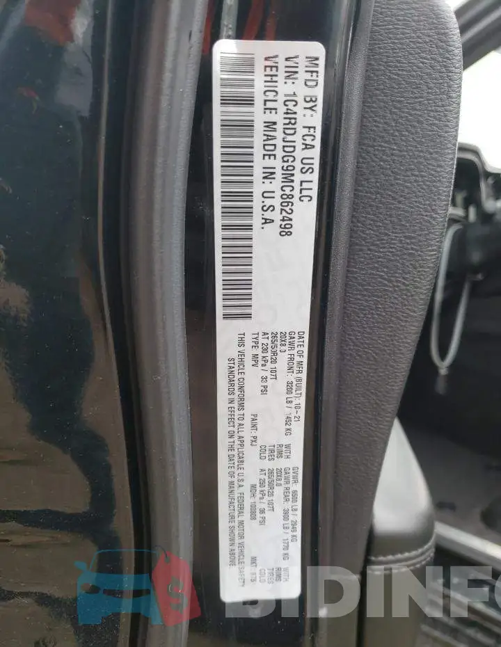 1C4RDJDG9MC862498 Photo# 12