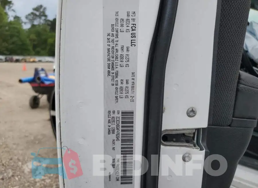 2C3CDXBG0FH762645 Photo# 13