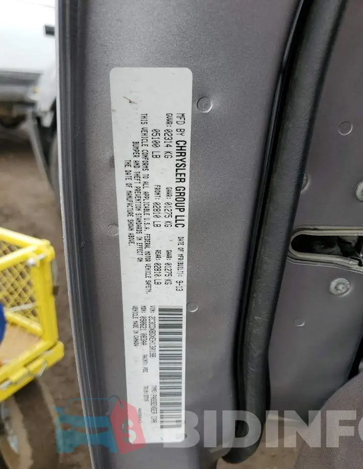 2C3CDXBGXEH130198 Photo# 12