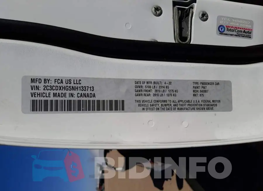 2C3CDXHG5NH133713 Photo# 12