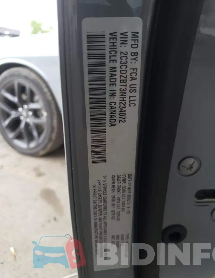 2C3CDZBT3NH234072 Photo# 13