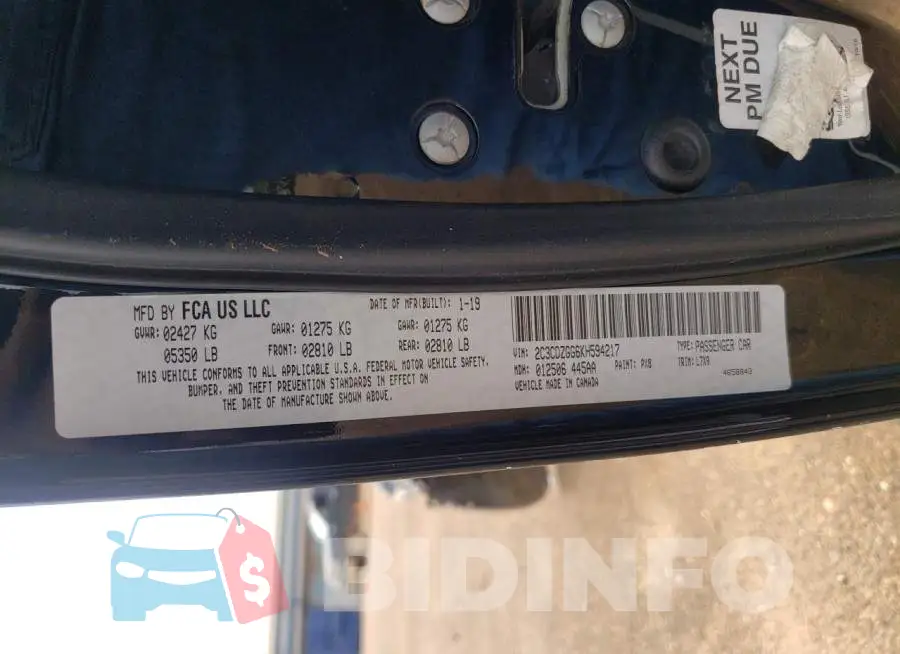 2C3CDZGG6KH594217 Photo# 12