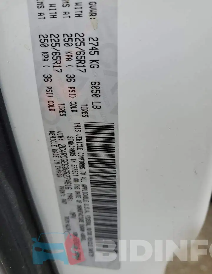 2C4RDGEG0GR274616 Photo# 13