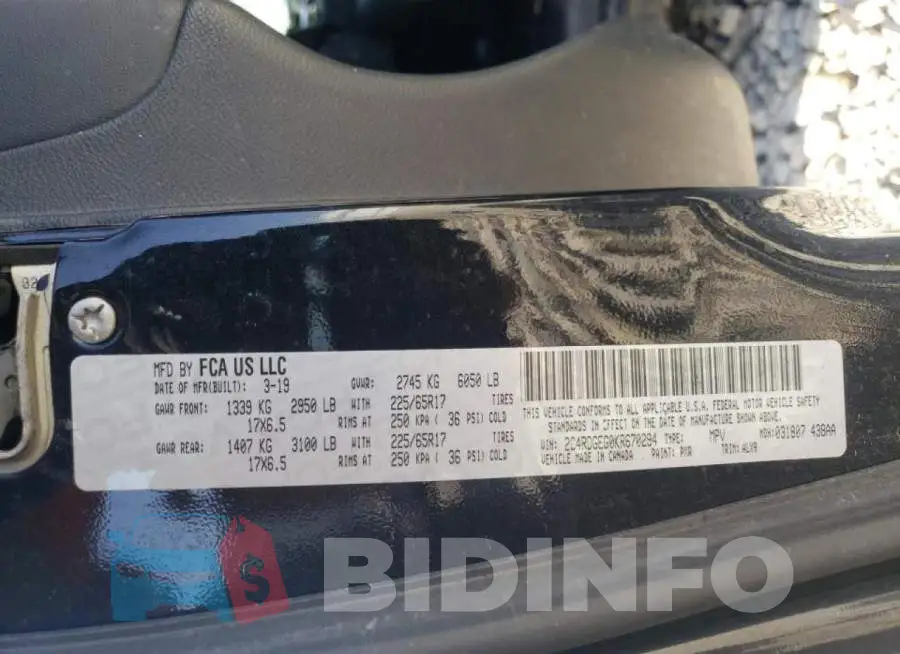 2C4RDGEG0KR670294 Photo# 12