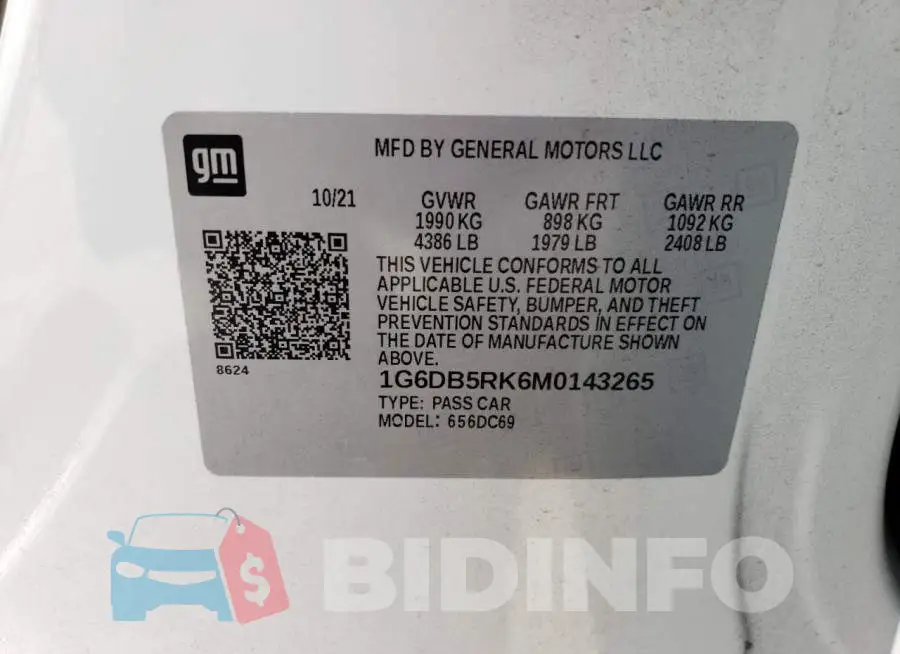 1G6DB5RK6M0143265 Photo# 12