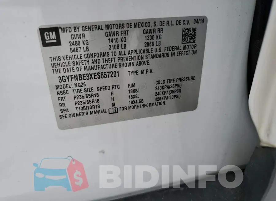 3GYFNBE3XES657201 Photo# 13