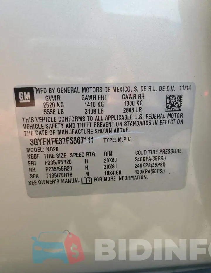 3GYFNFE37FS567111 Photo# 13