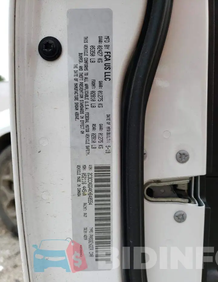 2C3CCAGG4KH648554 Photo# 13