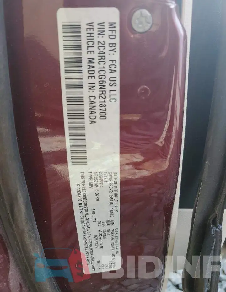 2C4RC1CG6NR218700 Photo# 14