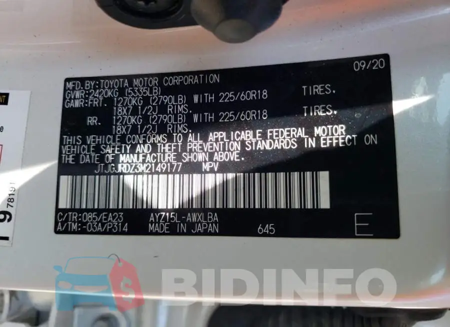 JTJGJRDZ3M2149177 Photo# 13