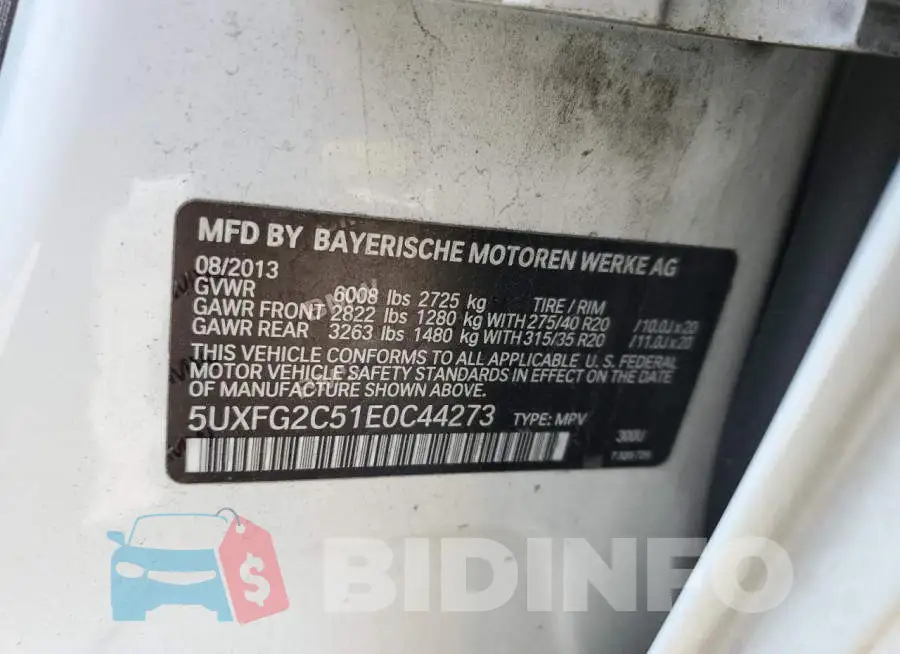 5UXFG2C51E0C44273 Photo# 13