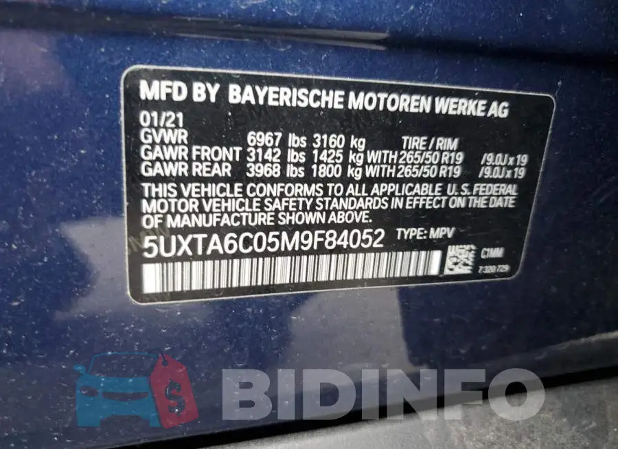 5UXTA6C05M9F84052 Photo# 13
