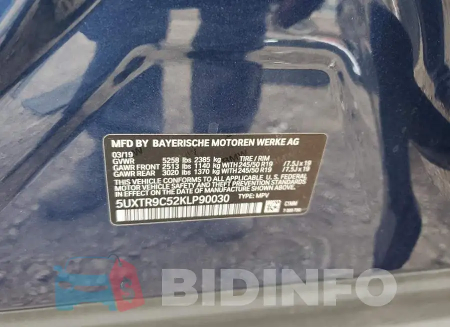 5UXTR9C52KLP90030 Photo# 13