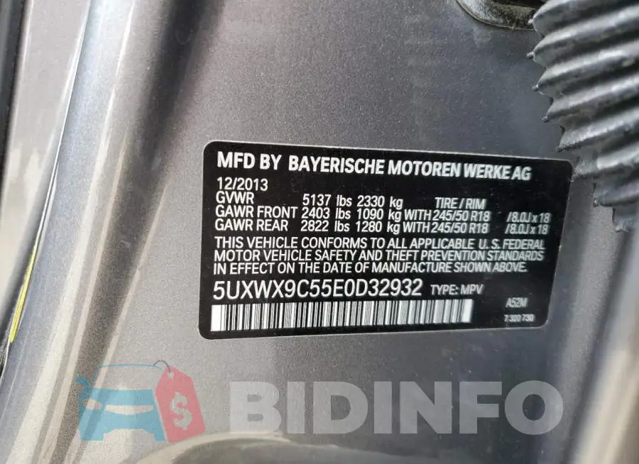 5UXWX9C55E0D32932 Photo# 13