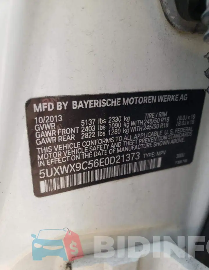 5UXWX9C56E0D21373 Photo# 13