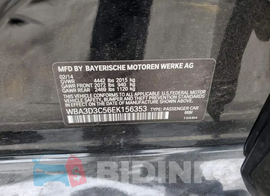 WBA3D3C56EK156353 Photo# 13