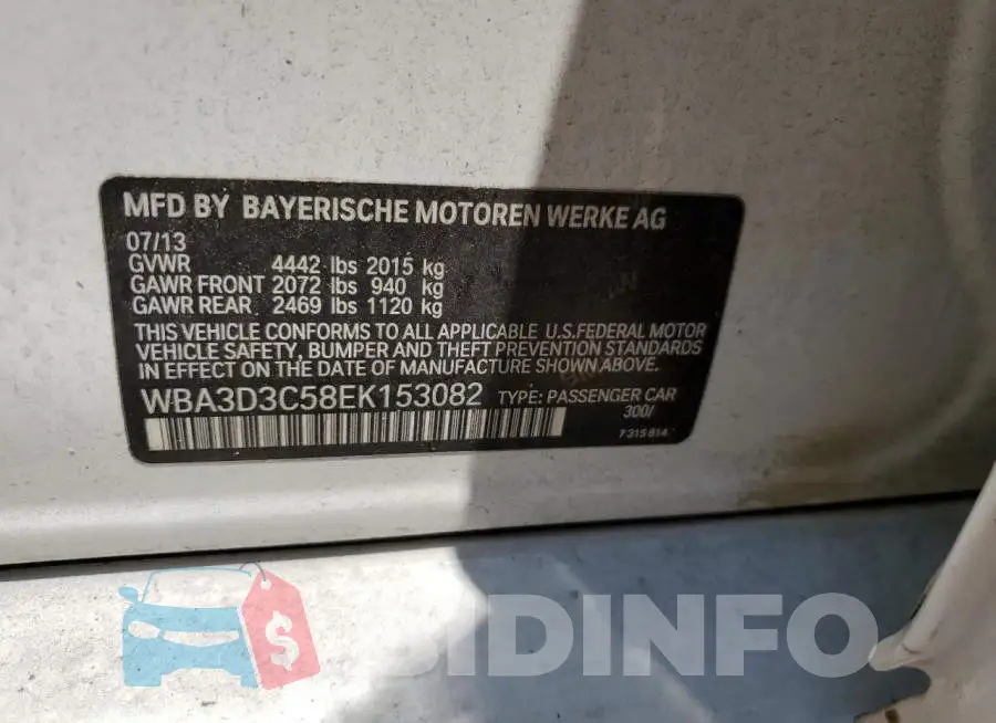 WBA3D3C58EK153082 Photo# 12