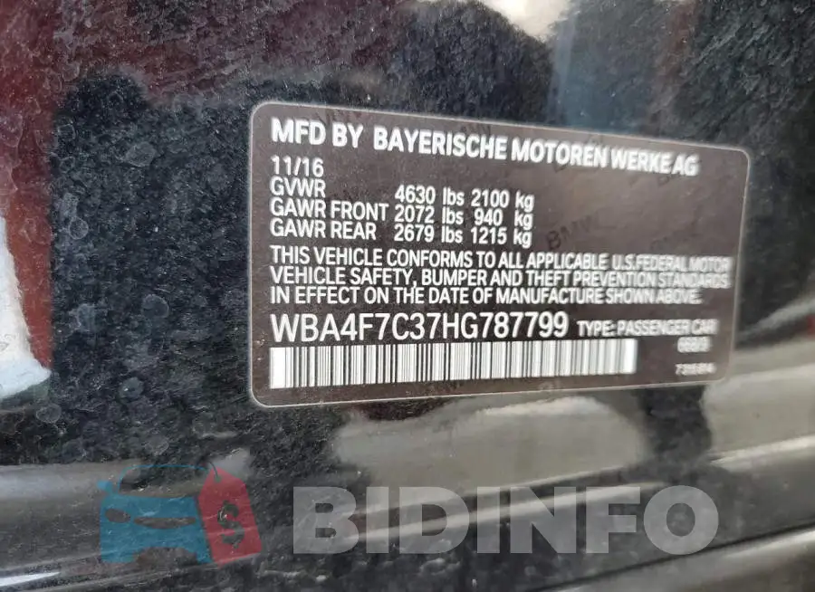 WBA4F7C37HG787799 Photo# 12