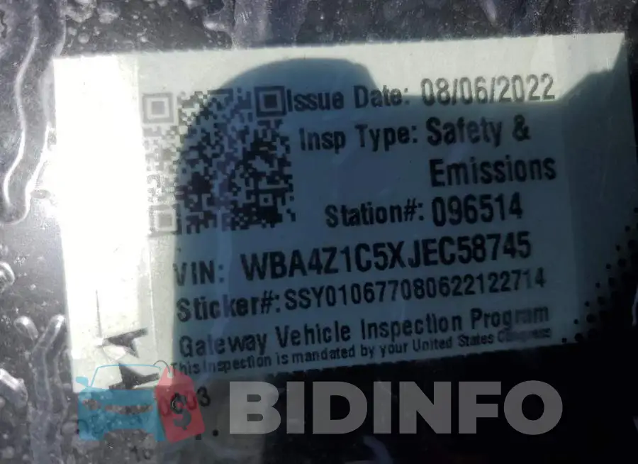 WBA4Z1C5XJEC58745 Photo# 12