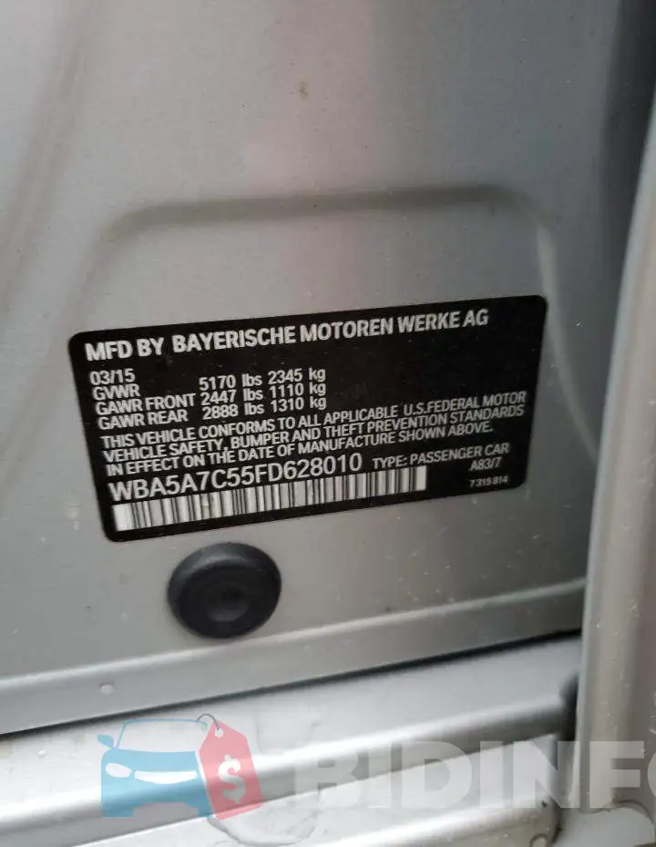 WBA5A7C55FD628010 Photo# 12