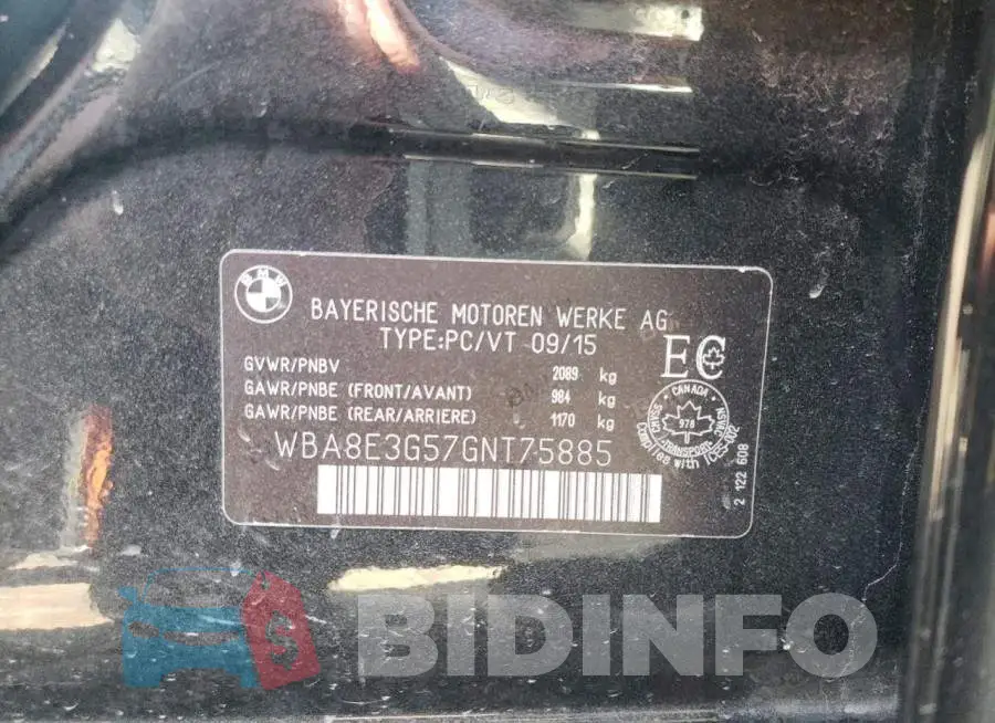 WBA8E3G57GNT75885 Photo# 12
