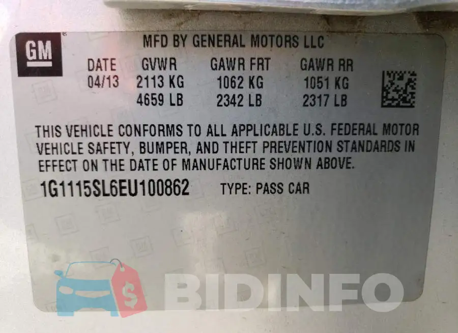 1G1115SL6EU100862 Photo# 12