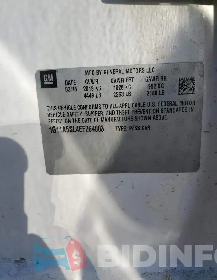 1G11A5SL4EF264003 Photo# 12