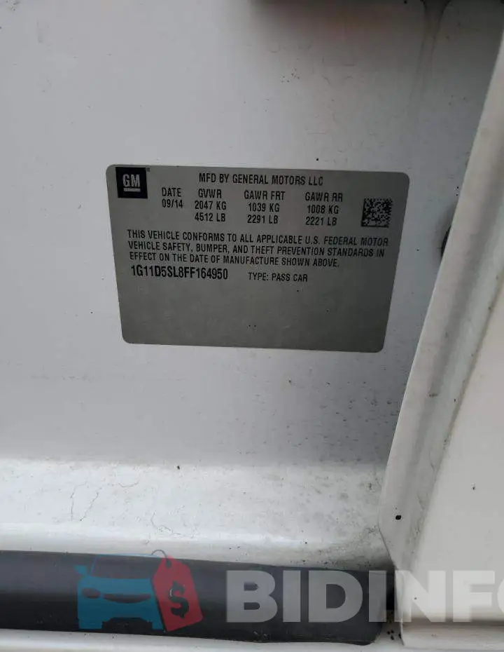 1G11D5SL8FF164950 Photo# 12