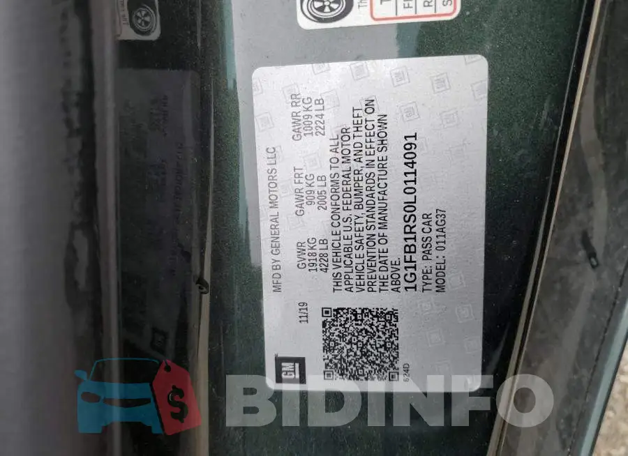 1G1FB1RS0L0114091 Photo# 12