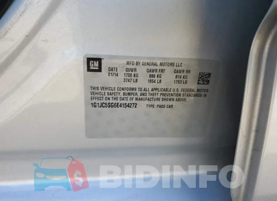 1G1JC5SG6E4154272 Photo# 12