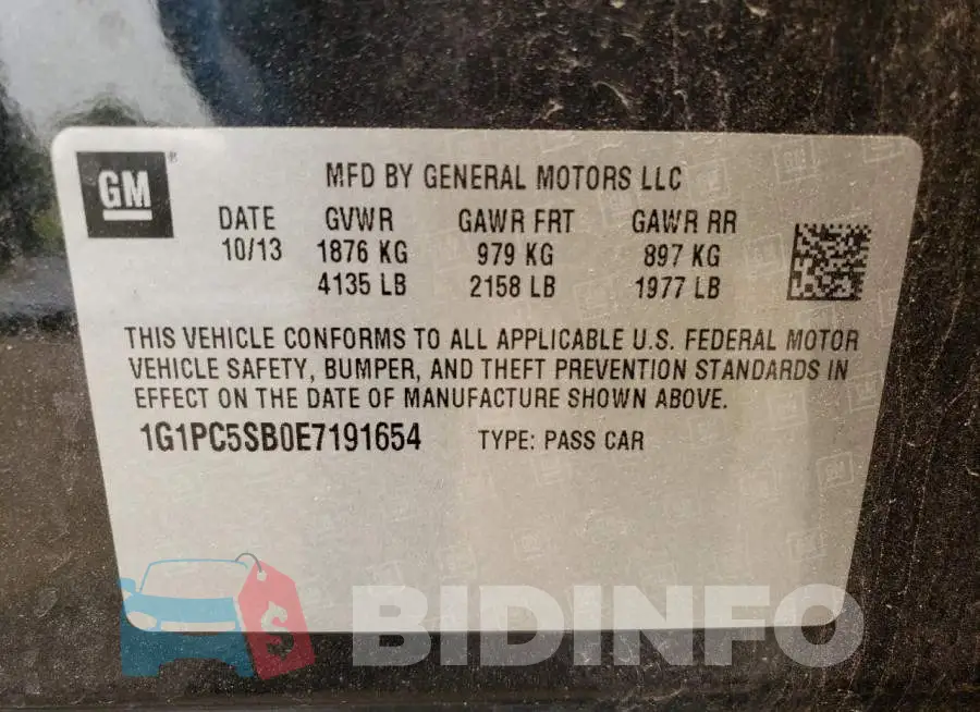 1G1PC5SB0E7191654 Photo# 13