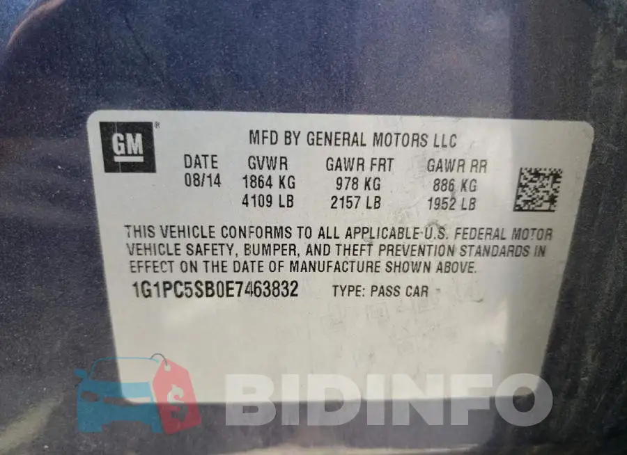 1G1PC5SB0E7463832 Photo# 12