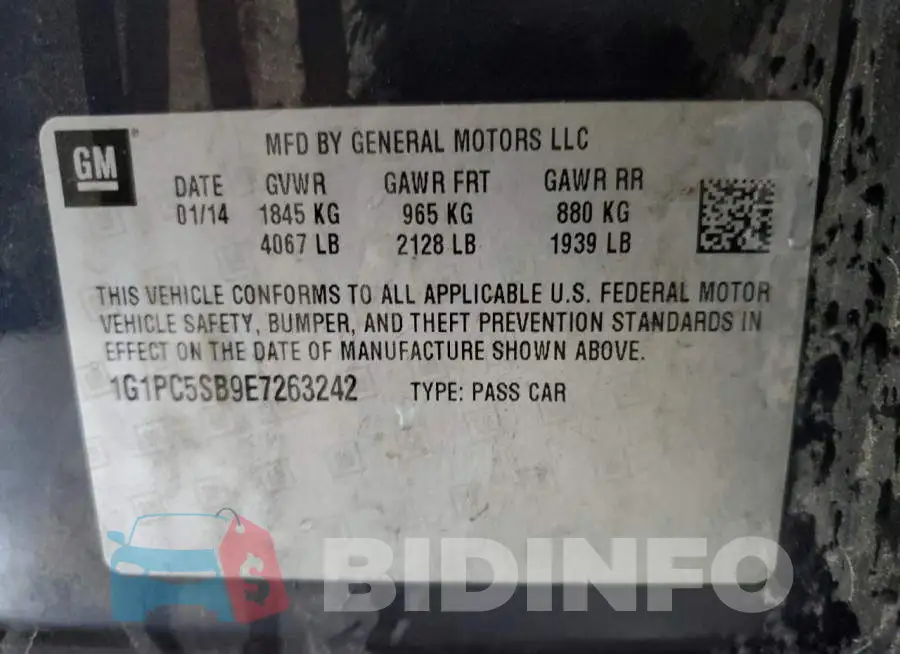 1G1PC5SB9E7263242 Photo# 12