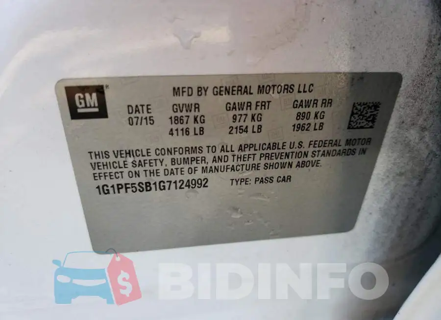 1G1PF5SB1G7124992 Photo# 13