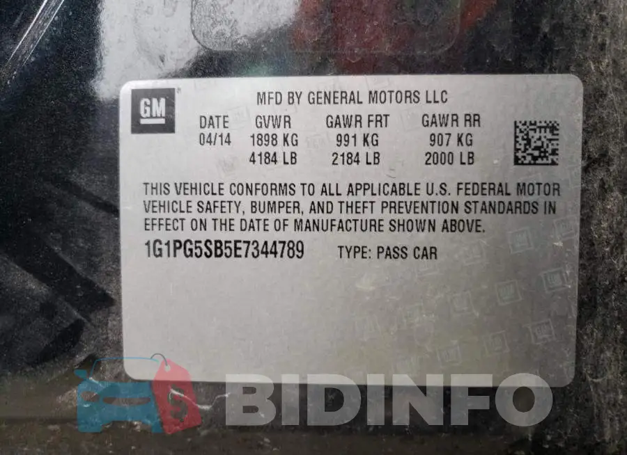 1G1PG5SB5E7344789 Photo# 12