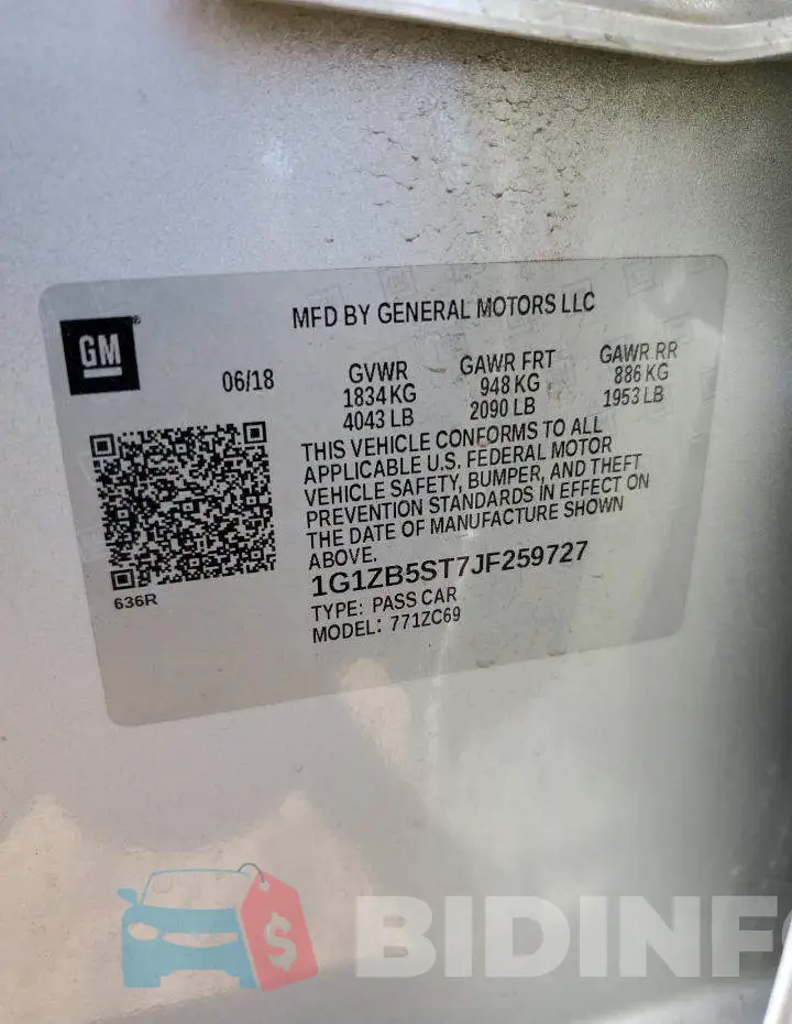 1G1ZB5ST7JF259727 Photo# 13