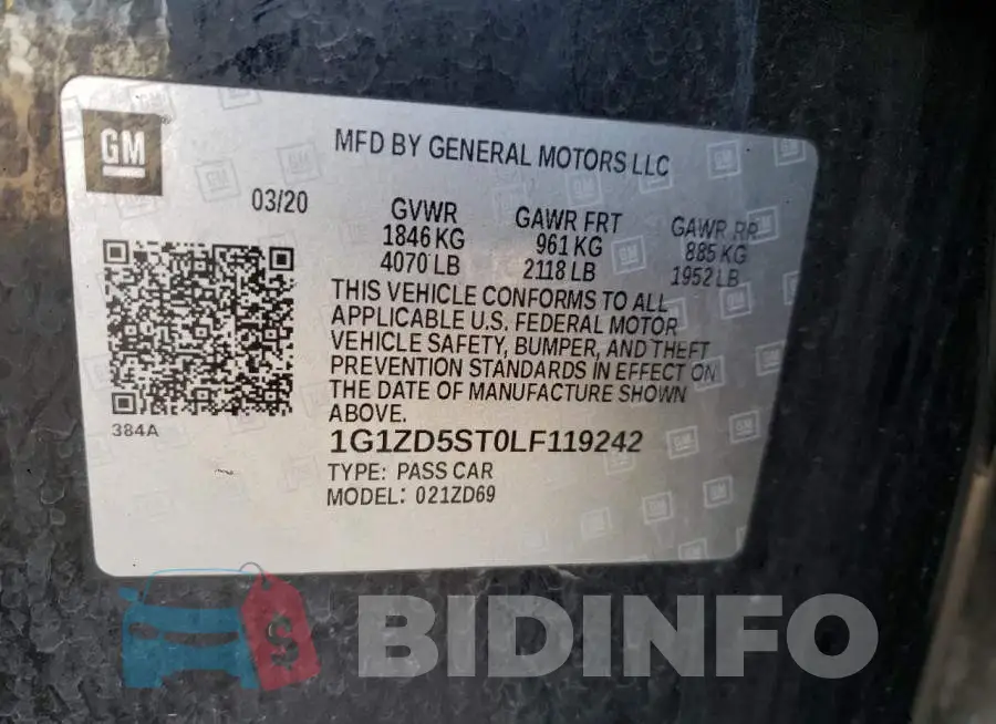 1G1ZD5ST0LF119242 Photo# 12
