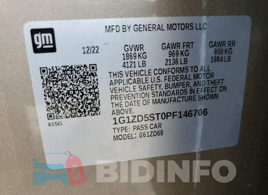 1G1ZD5ST0PF146706 Photo# 12